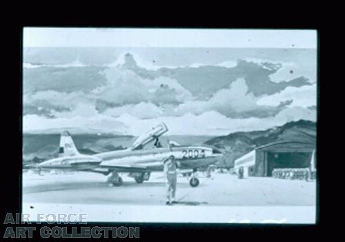 USAF CEREMONY AT AN AIRFIELD IN COLOMBIA